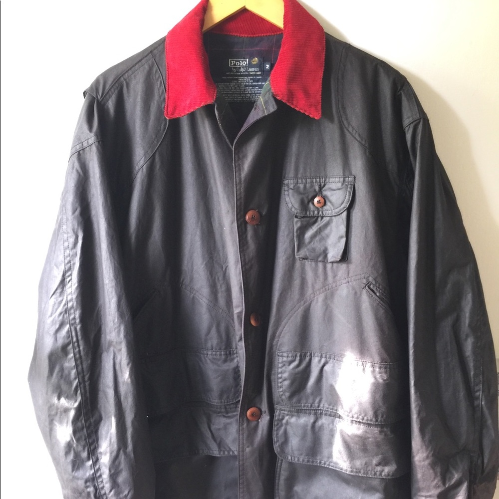 Ralph Lauren waxes Cotton Jacket Medium men black
